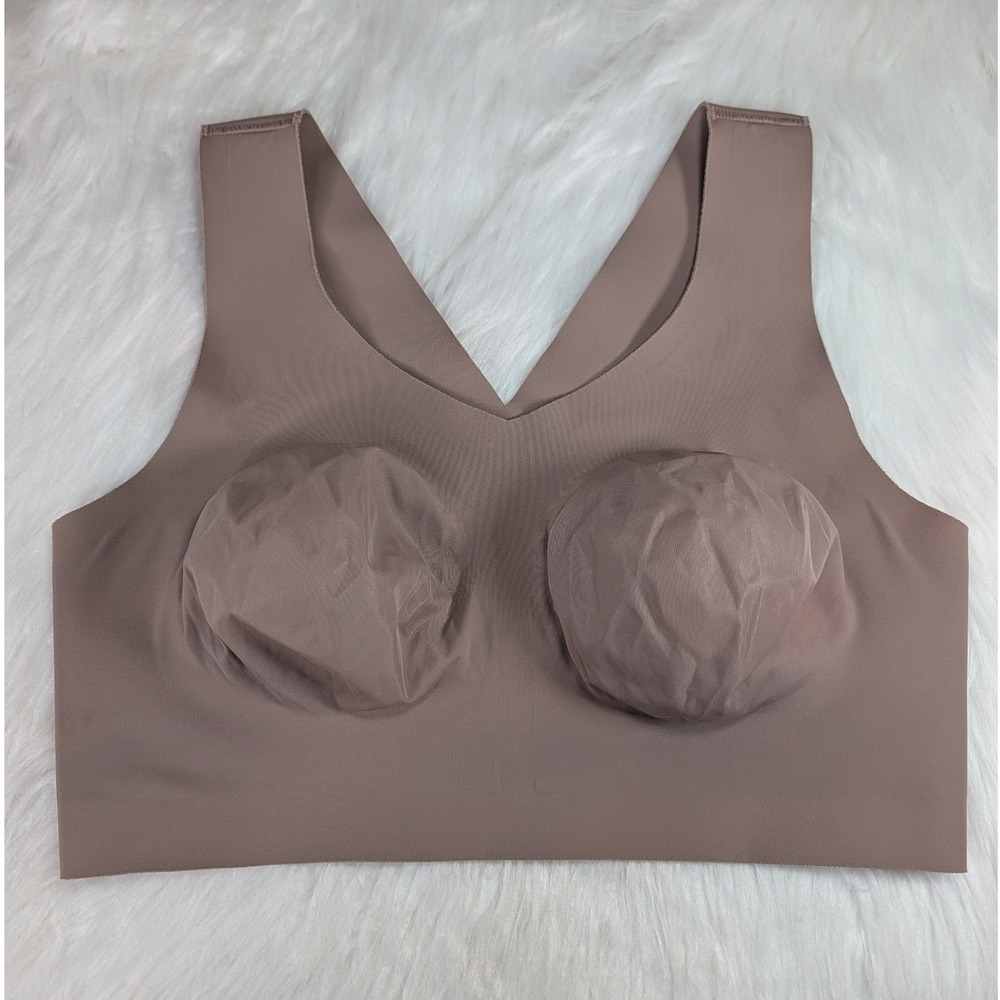 Evelyn & Bobbie The Defy Bra Women M Clay Brown Seamless Wireless Bralette